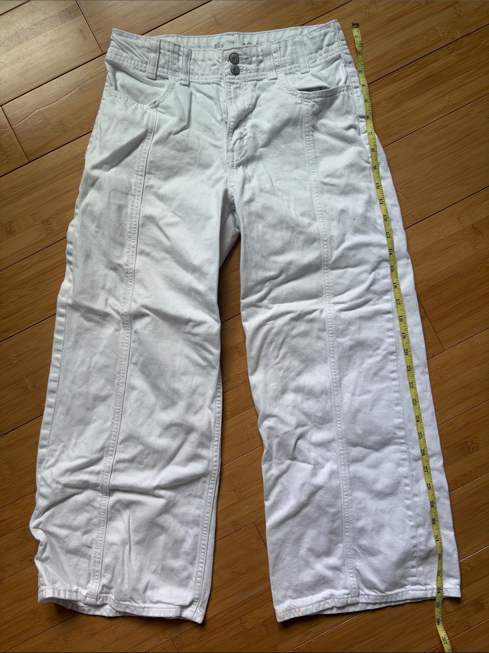 GAP High Stride Ankle White Jeans